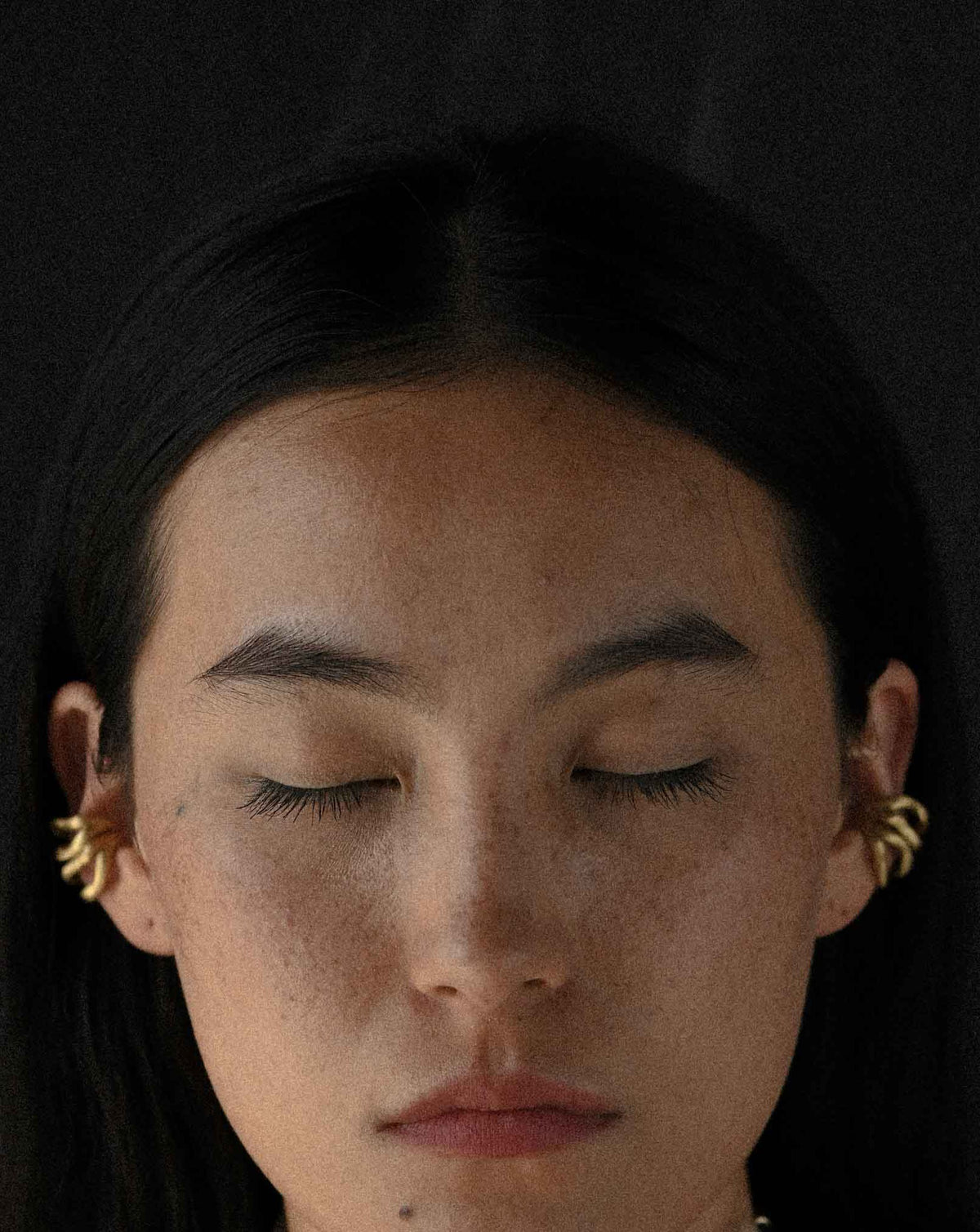 Yoni ear cuffs, silver