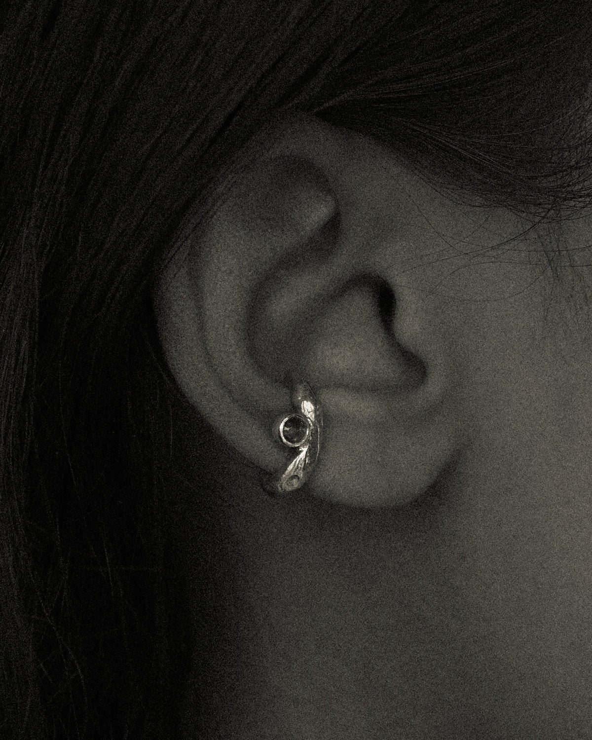 Yin ear cuff, petite, silver by Zeme Studio