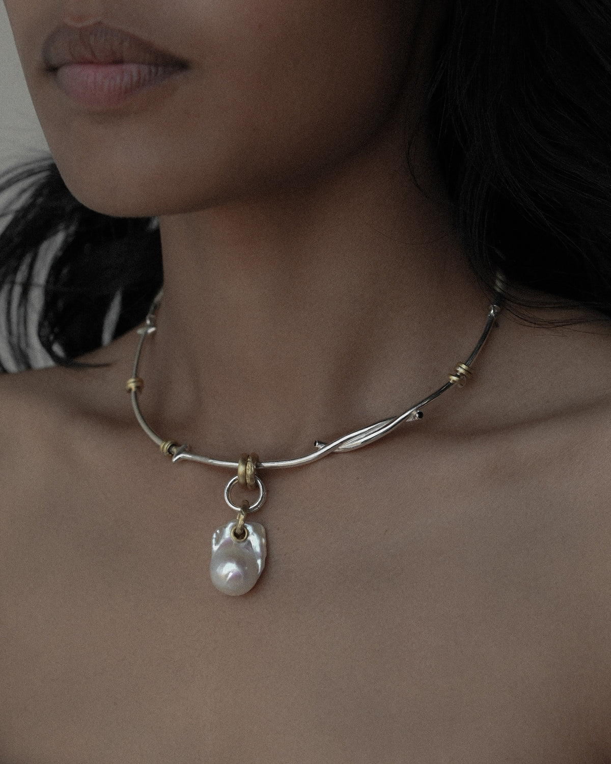 Vivara choker, silver by Zeme Studio
