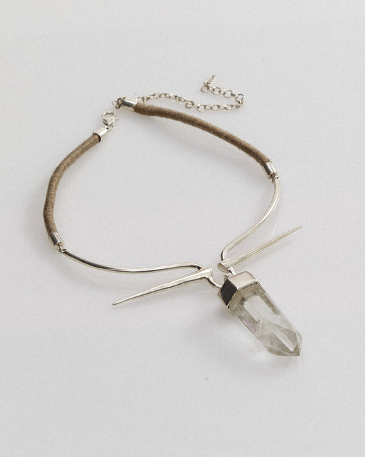 Adama choker, silver by Zeme Studio