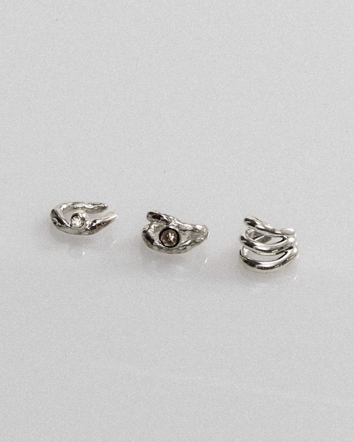 Yin ear cuff, petite, silver