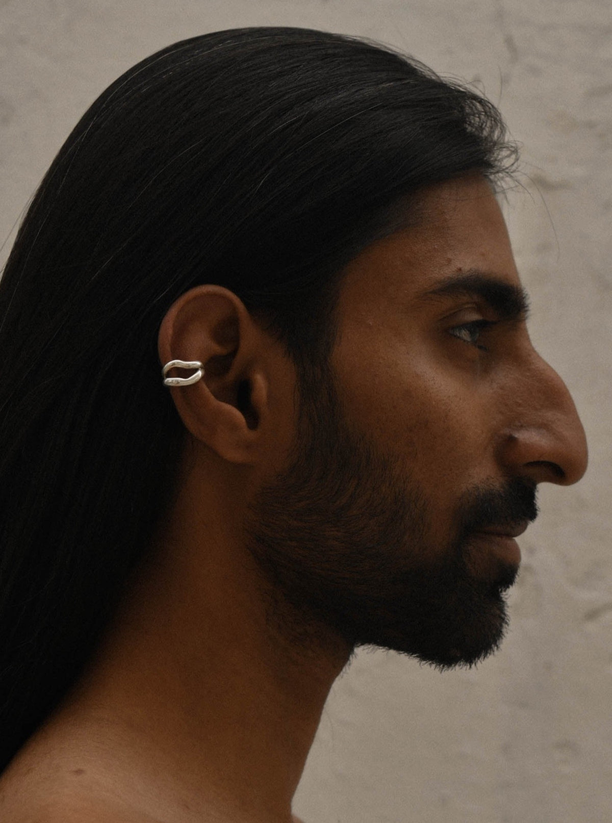Yoni ear cuffs, silver