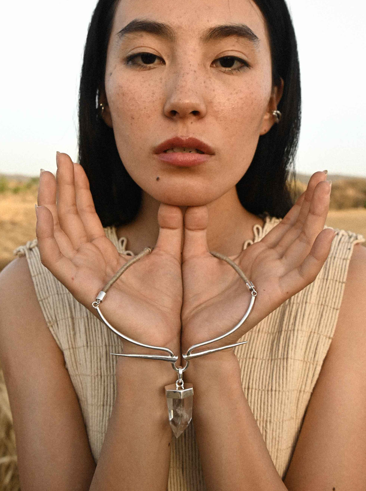 Adama choker, silver