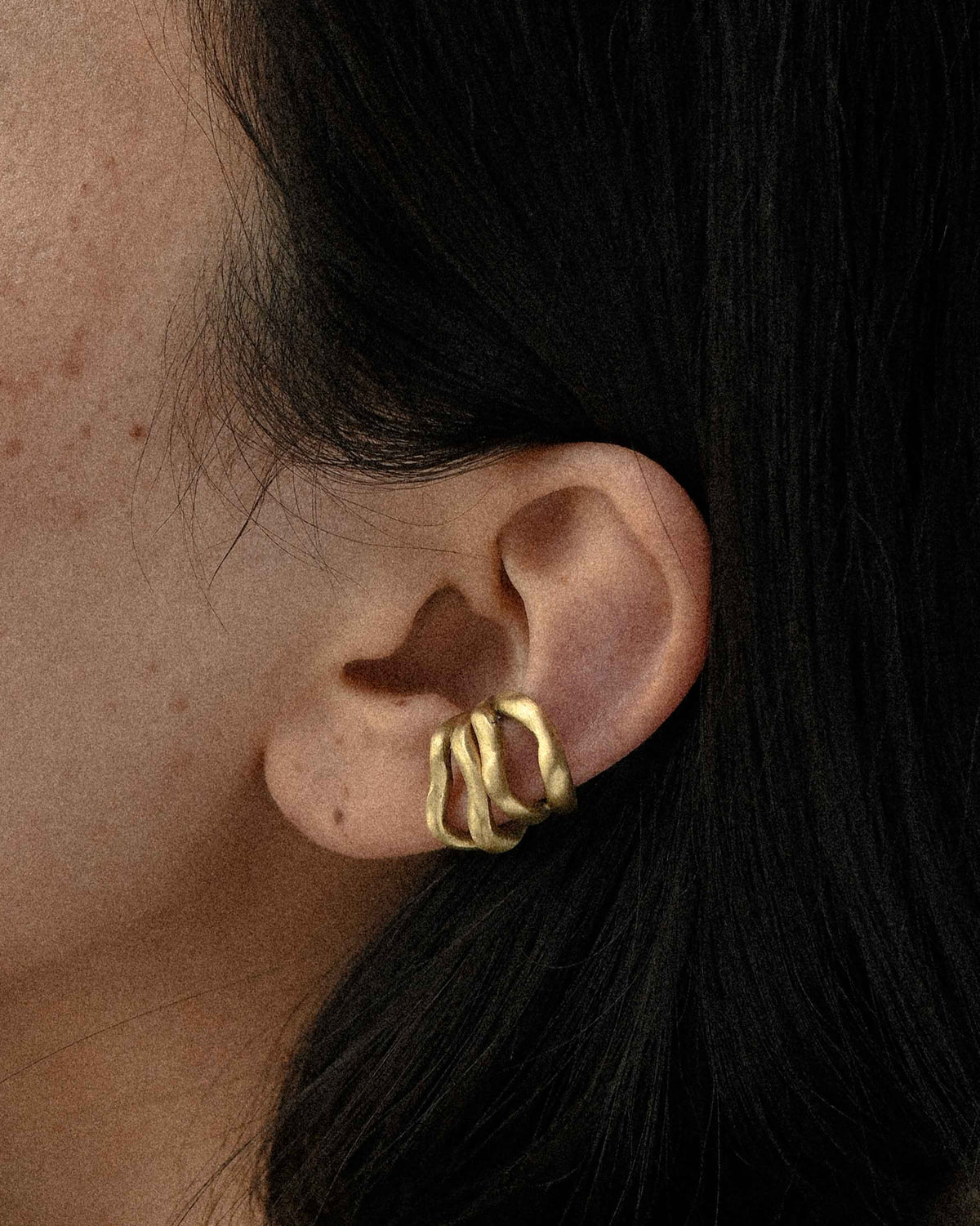 Yoni ear cuffs, silver