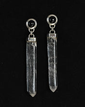 Load image into Gallery viewer, Lava onyx earrings