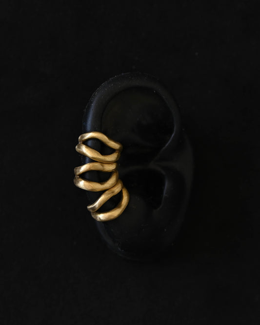 Yoni ear cuffs, gold by Zeme Studio