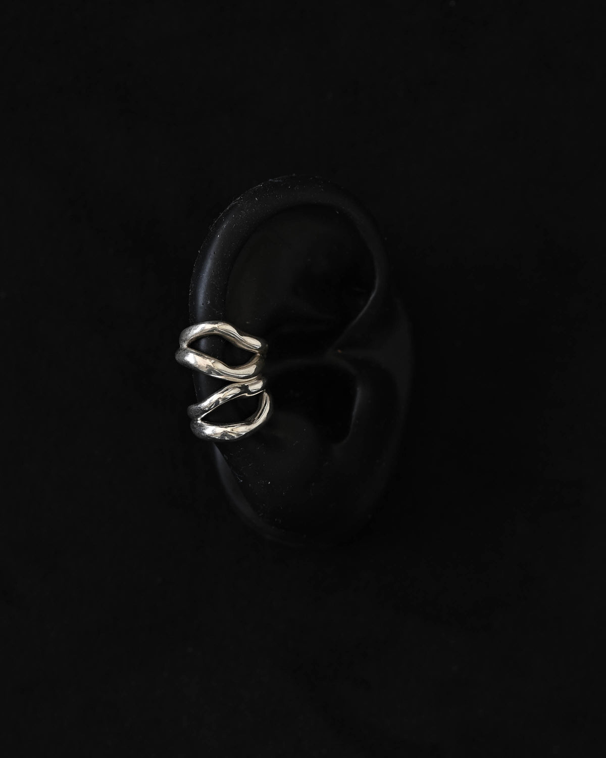 Yoni ear cuffs, silver
