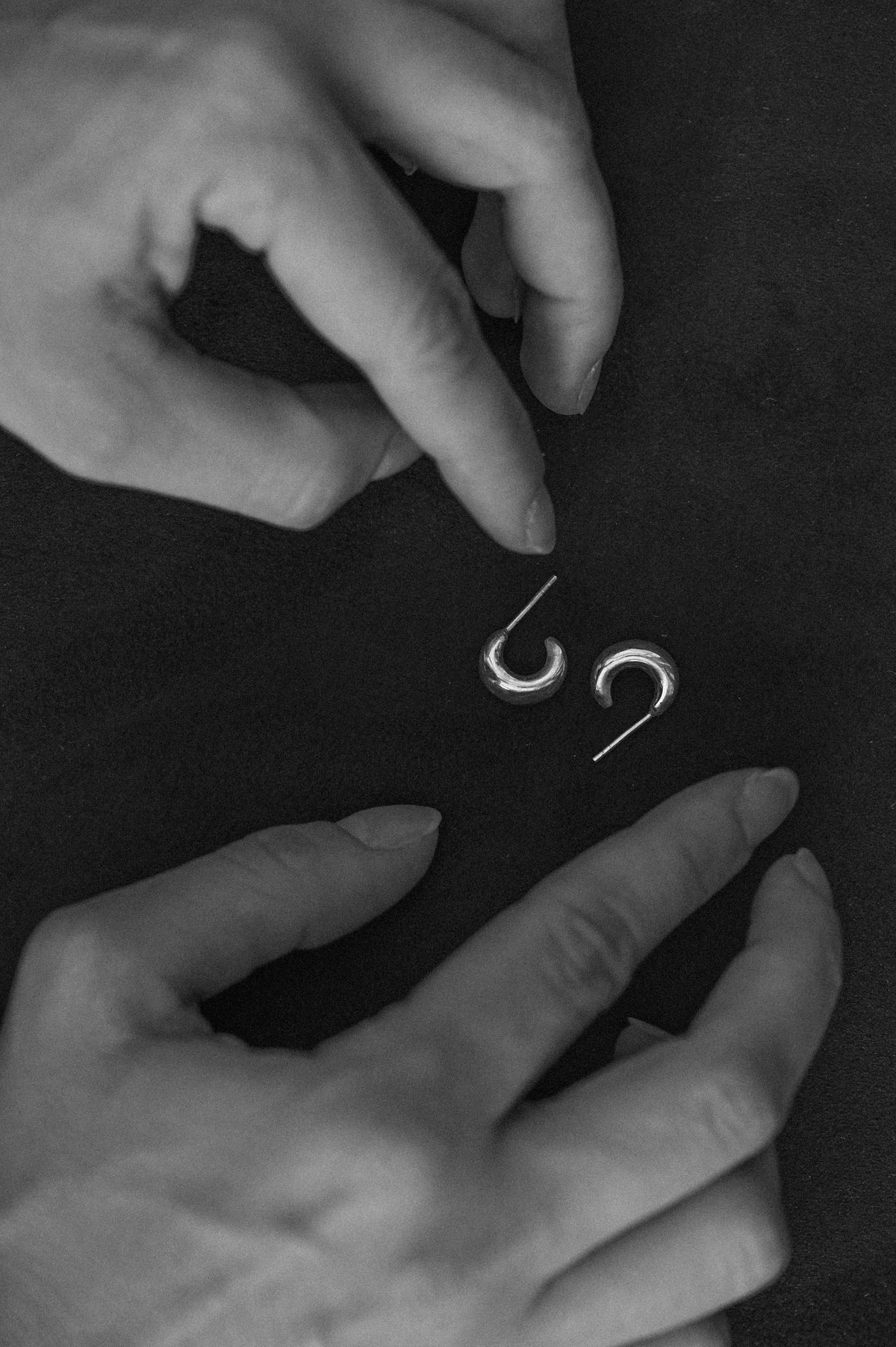 Seed earrings, silver